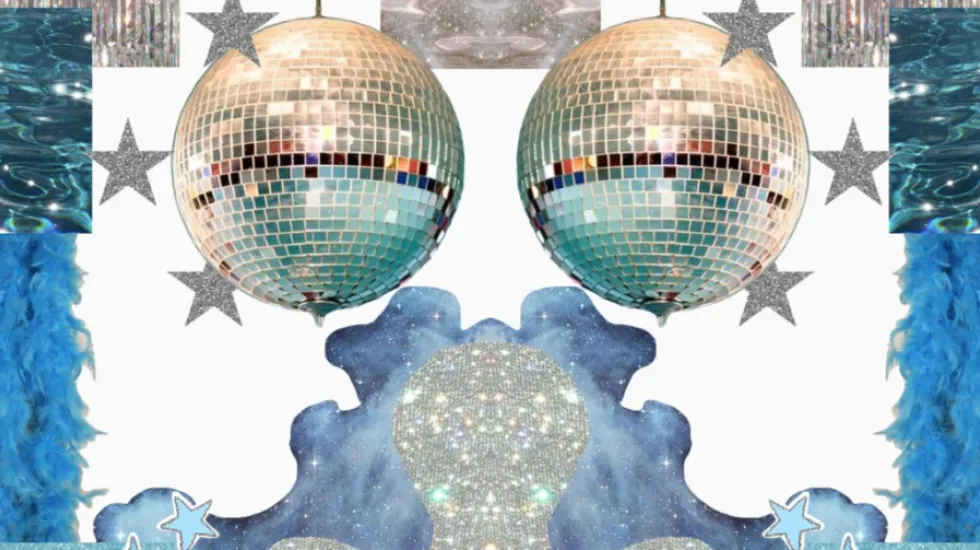 Two disco balls