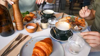 People eating brunch