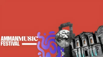 Amman Music Festival is the largest music festival in Jordan, Petra on the right