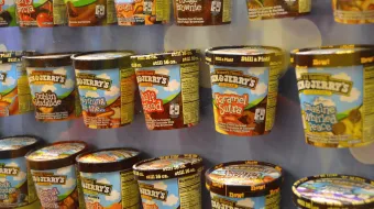 Ben & Jerry's on a shelf